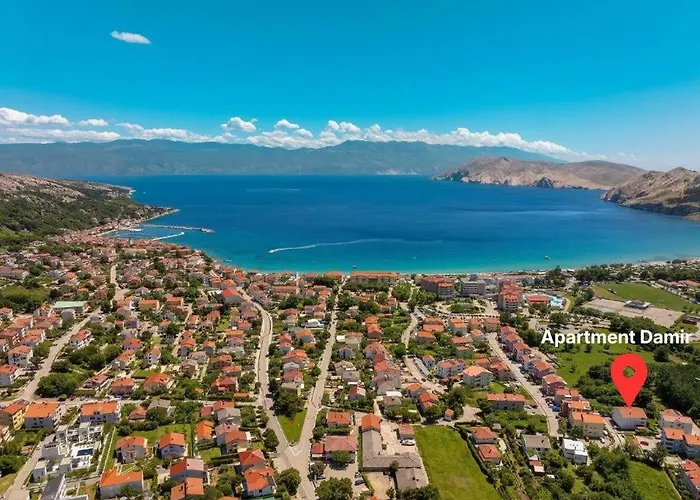 Apartmán Damir With Balcony In Quiet Area Baška